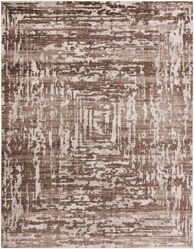 Chocolate Brown 9' x 12' Hermitage Rectangle Area Rug 55% Polypropylene & 45% Polyester Easy Clean Stain-Resistant Carpet for Living, Office, Dorm Rooms for Sale at Rug Engine