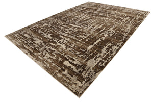 Chocolate Brown 7' 10 x 11' 6 Hermitage Rectangle Area Rug 55% Polypropylene & 45% Polyester Easy Clean Stain-Resistant Carpet for Living, Office, Dorm Rooms for Sale at Rug Engine