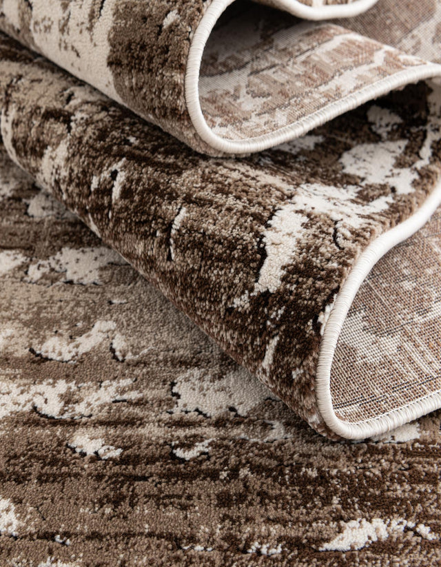 Chocolate Brown 5' 3 x 8' Hermitage Rectangle Area Rug 55% Polypropylene & 45% Polyester Easy Clean Stain-Resistant Carpet for Living, Office, Dorm Rooms for Sale at Rug Engine