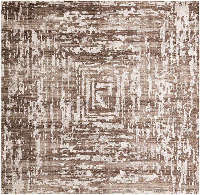 Chocolate Brown 10' 8 x 10' 8 Hermitage Square Area Rug 55% Polypropylene & 45% Polyester Easy Clean Stain-Resistant Carpet for Living, Office, Dorm Rooms for Sale at Rug Engine