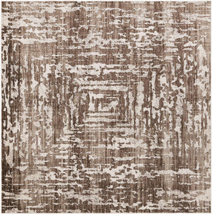 Chocolate Brown 7' 10 x 7' 10 Hermitage Square Area Rug 55% Polypropylene & 45% Polyester Easy Clean Stain-Resistant Carpet for Living, Office, Dorm Rooms for Sale at Rug Engine