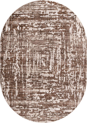 Chocolate Brown 7' x 10' Hermitage Oval Area Rug 55% Polypropylene & 45% Polyester Easy Clean Stain-Resistant Carpet for Living, Office, Dorm Rooms for Sale at Rug Engine