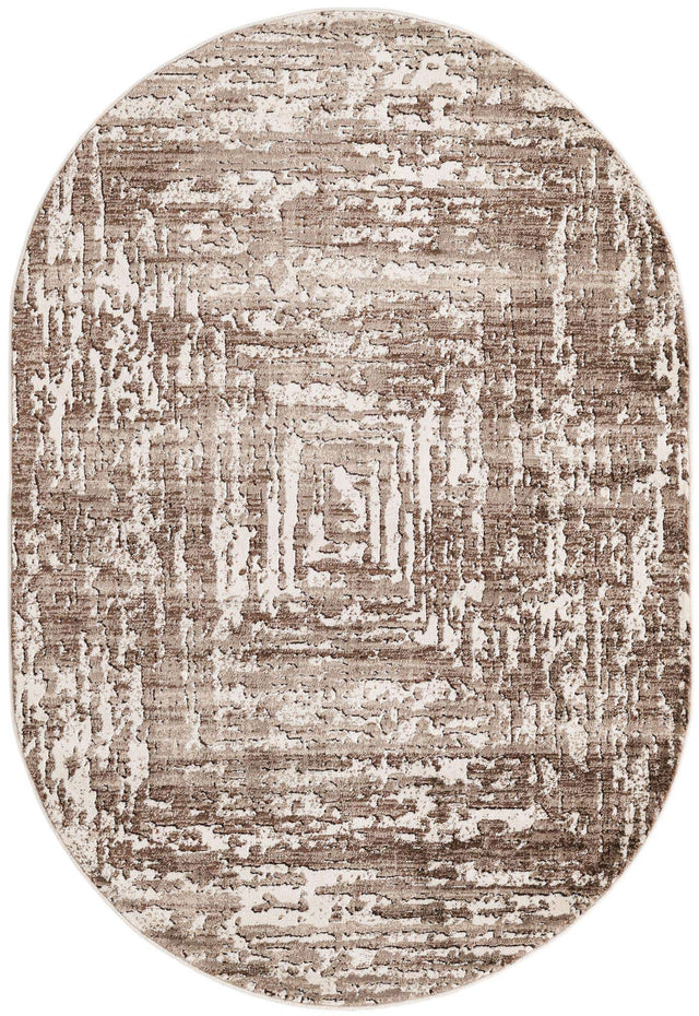 Chocolate Brown 4' x 6' Hermitage Oval Area Rug 55% Polypropylene & 45% Polyester Easy Clean Stain-Resistant Carpet for Living, Office, Dorm Rooms for Sale at Rug Engine