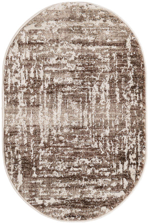 Chocolate Brown 2' x 3' Hermitage Oval Area Rug 55% Polypropylene & 45% Polyester Easy Clean Stain-Resistant Carpet for Living, Office, Dorm Rooms for Sale at Rug Engine
