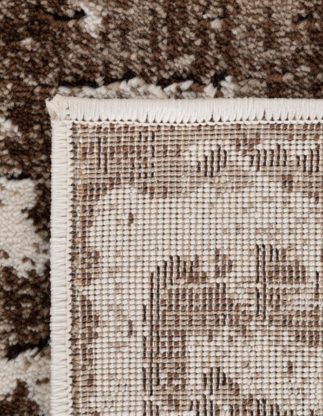 Chocolate Brown 7' 10 x 7' 10 Hermitage Octagon Area Rug 55% Polypropylene & 45% Polyester Easy Clean Stain-Resistant Carpet for Living, Office, Dorm Rooms for Sale at Rug Engine