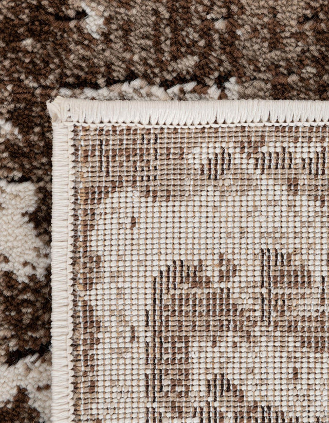 Chocolate Brown 7' 10 x 7' 10 Hermitage Octagon Area Rug 55% Polypropylene & 45% Polyester Easy Clean Stain-Resistant Carpet for Living, Office, Dorm Rooms for Sale at Rug Engine