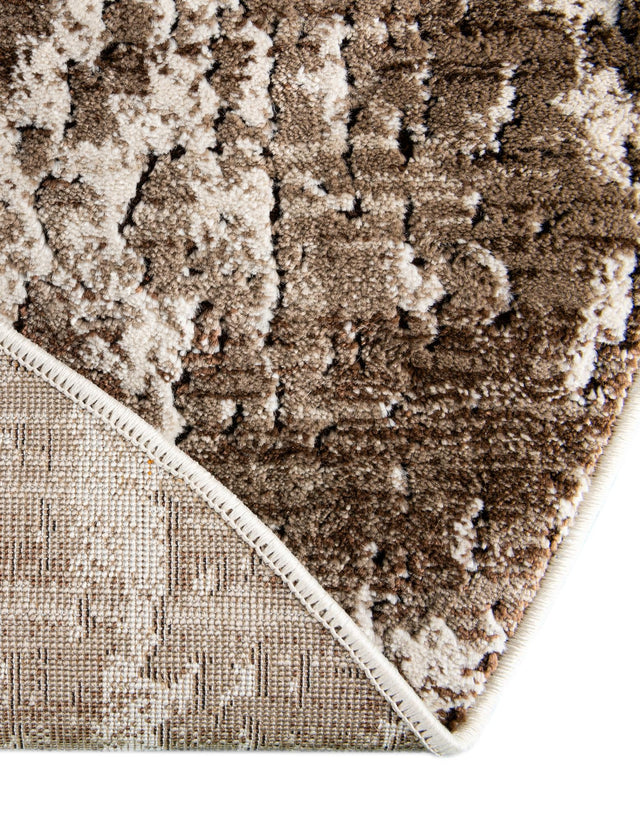 Chocolate Brown 6' x 6' Hermitage Round Area Rug 55% Polypropylene & 45% Polyester Easy Clean Stain-Resistant Carpet for Living, Office, Dorm Rooms for Sale at Rug Engine