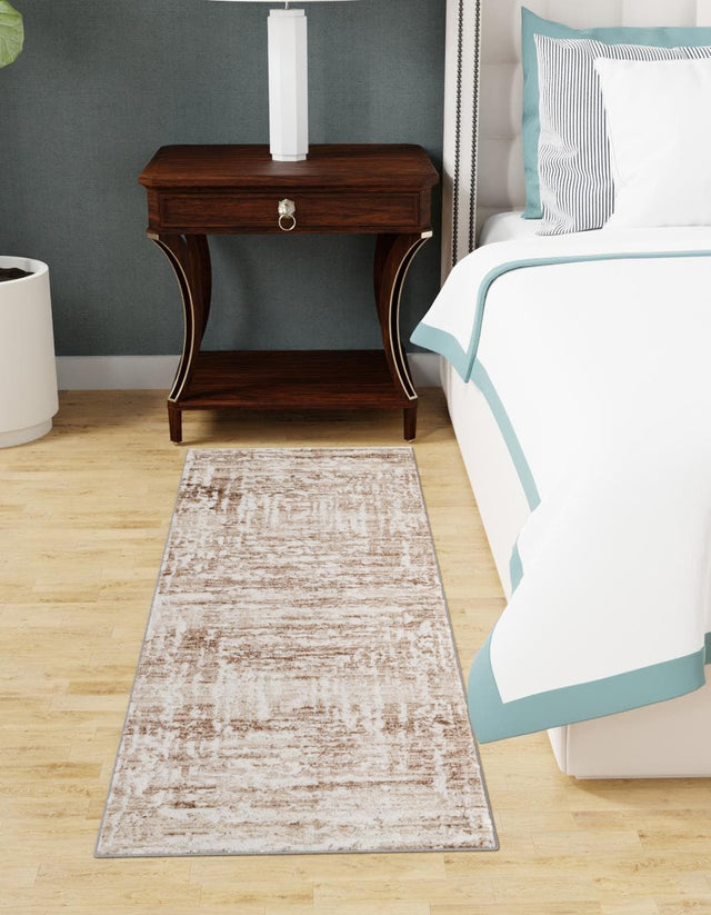 Chocolate Brown 2' x 6' Hermitage Runner Area Rug 55% Polypropylene & 45% Polyester Easy Clean Stain-Resistant Carpet for Living, Office, Dorm Rooms for Sale at Rug Engine