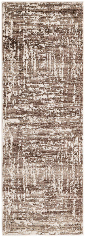 Chocolate Brown 2' x 6' Hermitage Runner Area Rug 55% Polypropylene & 45% Polyester Easy Clean Stain-Resistant Carpet for Living, Office, Dorm Rooms for Sale at Rug Engine
