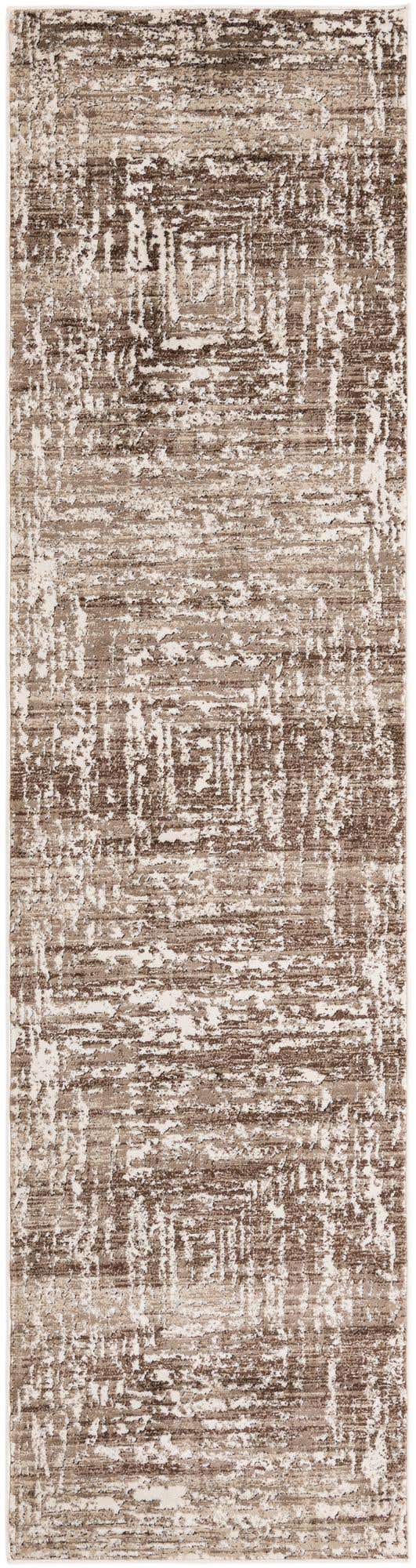 Chocolate Brown 2' 6 x 10' Hermitage Runner Area Rug 55% Polypropylene & 45% Polyester Easy Clean Stain-Resistant Carpet for Living, Office, Dorm Rooms for Sale at Rug Engine