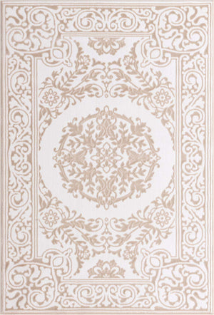 Snow White 4' x 6' Hermitage Rectangle Area Rug 55% Polypropylene & 45% Polyester Easy Clean Stain-Resistant Carpet for Living, Office, Dorm Rooms for Sale at Rug Engine