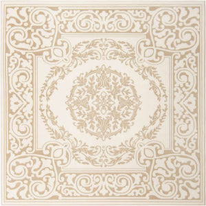 Snow White 7' 10 x 7' 10 Hermitage Square Area Rug 55% Polypropylene & 45% Polyester Easy Clean Stain-Resistant Carpet for Living, Office, Dorm Rooms for Sale at Rug Engine