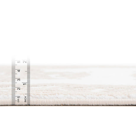 Snow White 7' 10 x 7' 10 Hermitage Octagon Area Rug 55% Polypropylene & 45% Polyester Easy Clean Stain-Resistant Carpet for Living, Office, Dorm Rooms for Sale at Rug Engine