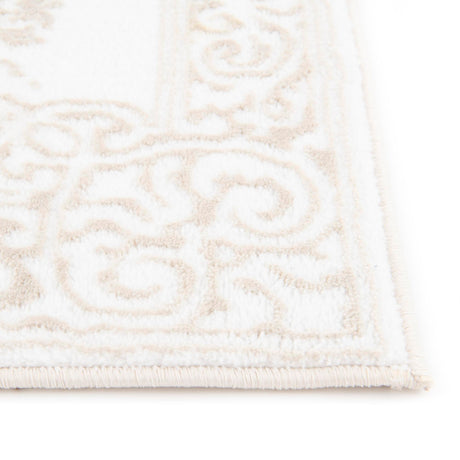 Snow White 7' 10 x 7' 10 Hermitage Octagon Area Rug 55% Polypropylene & 45% Polyester Easy Clean Stain-Resistant Carpet for Living, Office, Dorm Rooms for Sale at Rug Engine
