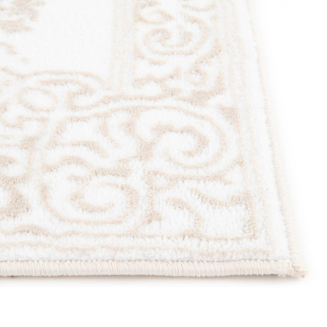 Snow White 7' 10 x 7' 10 Hermitage Octagon Area Rug 55% Polypropylene & 45% Polyester Easy Clean Stain-Resistant Carpet for Living, Office, Dorm Rooms for Sale at Rug Engine
