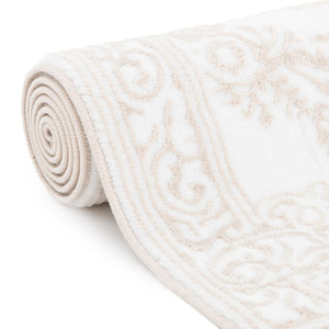 Snow White 7' 10 x 7' 10 Hermitage Octagon Area Rug 55% Polypropylene & 45% Polyester Easy Clean Stain-Resistant Carpet for Living, Office, Dorm Rooms for Sale at Rug Engine