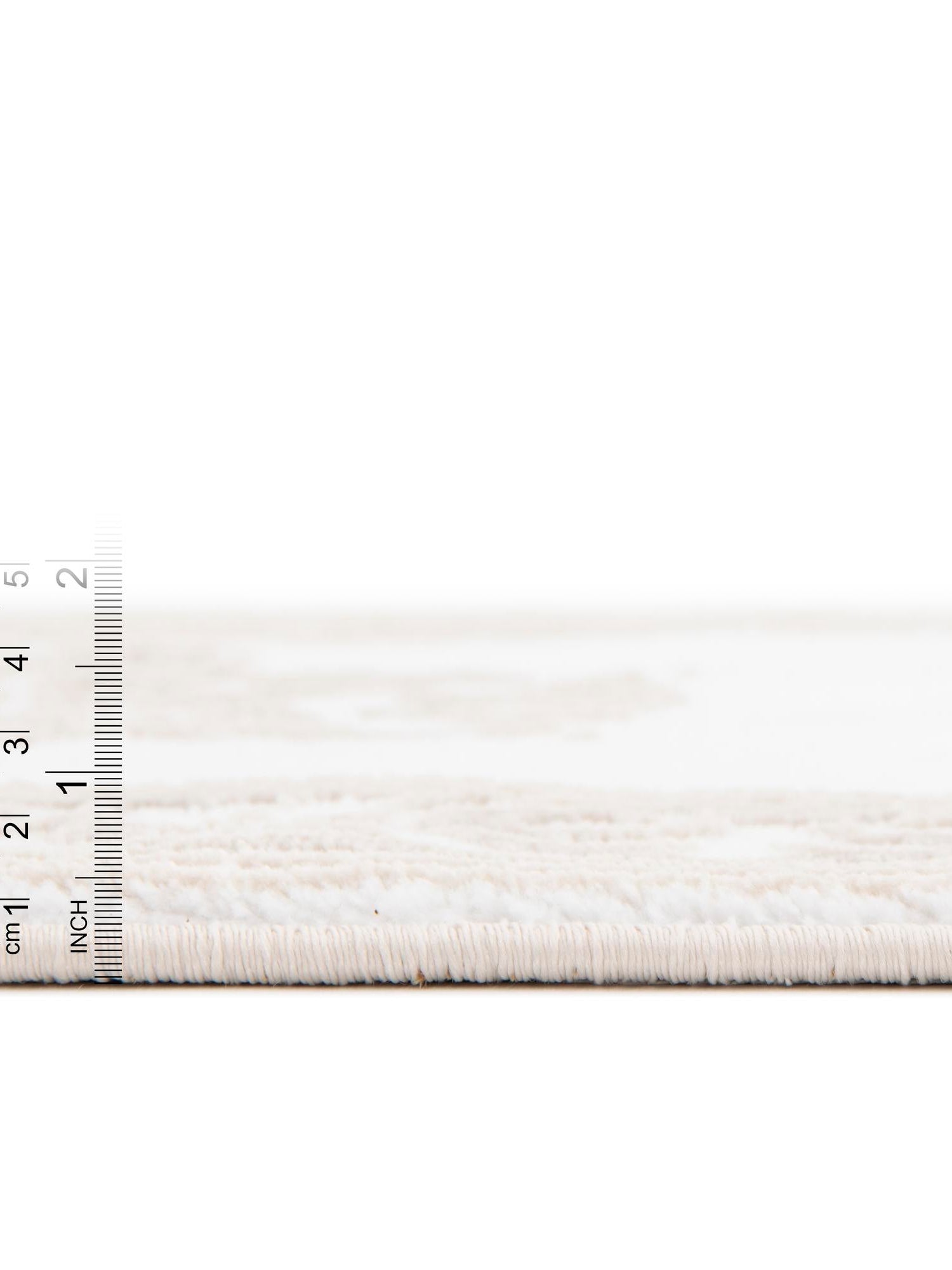 Snow White 2' 6 x 10' Hermitage Runner Area Rug 55% Polypropylene & 45% Polyester Easy Clean Stain-Resistant Carpet for Living, Office, Dorm Rooms for Sale at Rug Engine
