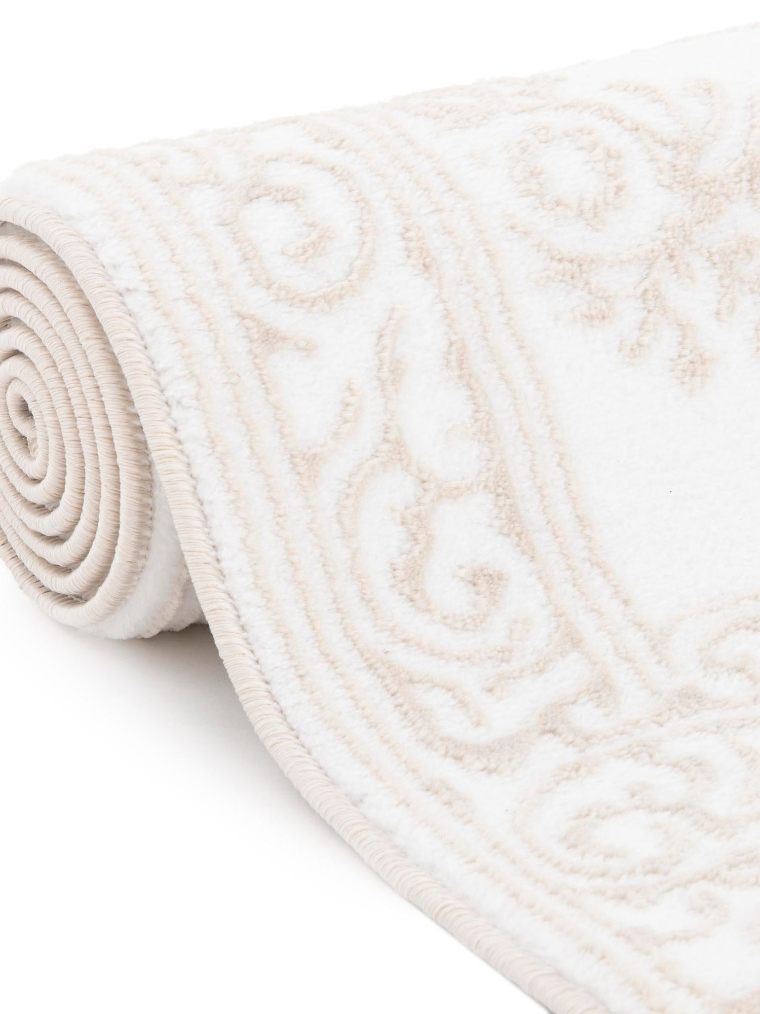 Snow White 2' x 5' Hermitage Runner Area Rug 55% Polypropylene & 45% Polyester Easy Clean Stain-Resistant Carpet for Living, Office, Dorm Rooms for Sale at Rug Engine