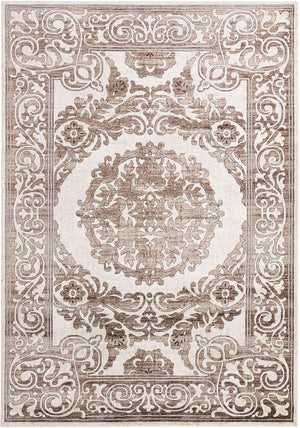 Chocolate Brown 7' 10 x 11' 6 Hermitage Rectangle Area Rug 55% Polypropylene & 45% Polyester Easy Clean Stain-Resistant Carpet for Living, Office, Dorm Rooms for Sale at Rug Engine