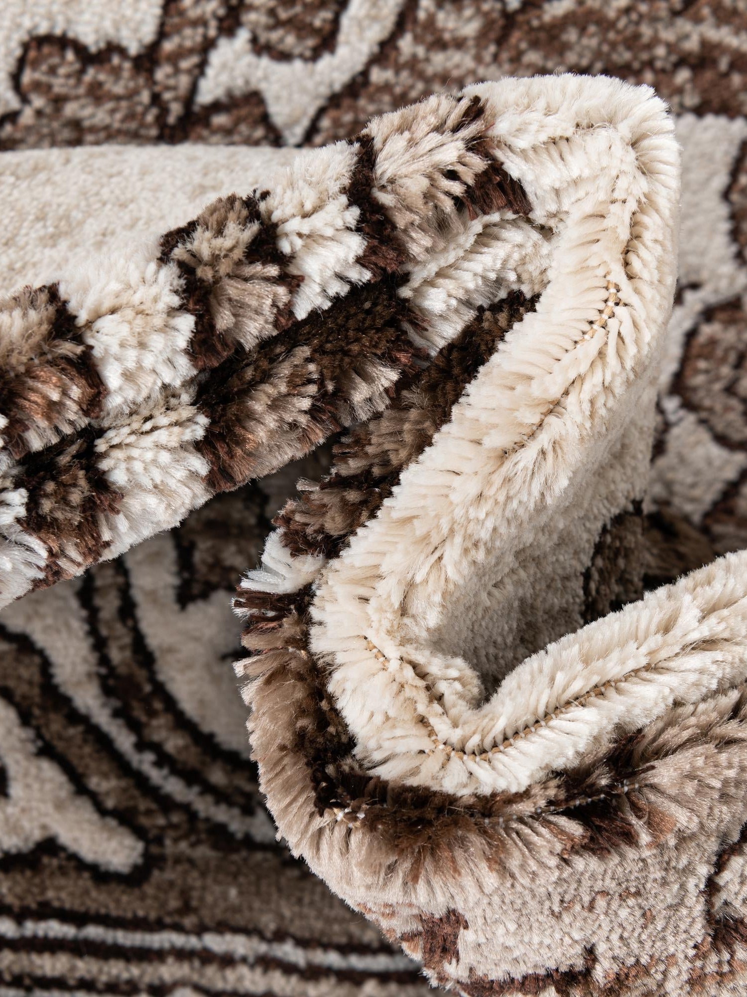 Chocolate Brown 6' x 9' Hermitage Rectangle Area Rug 55% Polypropylene & 45% Polyester Easy Clean Stain-Resistant Carpet for Living, Office, Dorm Rooms for Sale at Rug Engine