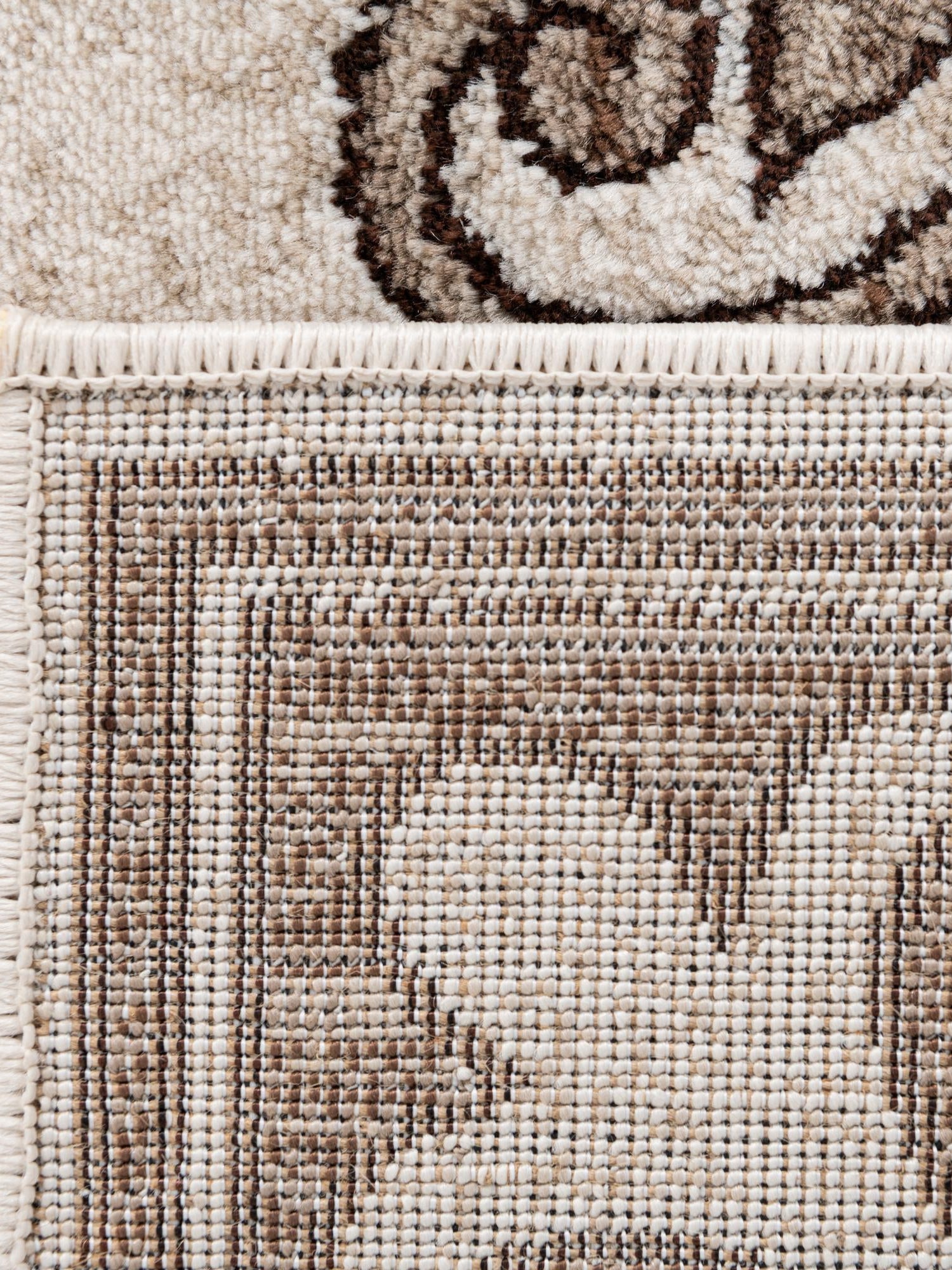 Chocolate Brown 6' x 9' Hermitage Rectangle Area Rug 55% Polypropylene & 45% Polyester Easy Clean Stain-Resistant Carpet for Living, Office, Dorm Rooms for Sale at Rug Engine