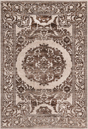 Chocolate Brown 3' 3 x 5' 3 Hermitage Rectangle Area Rug 55% Polypropylene & 45% Polyester Easy Clean Stain-Resistant Carpet for Living, Office, Dorm Rooms for Sale at Rug Engine