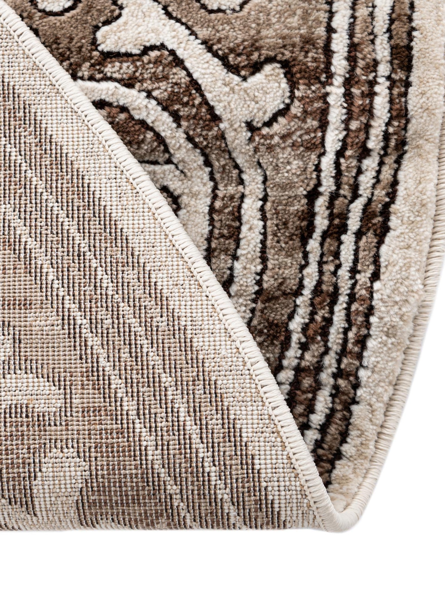 Chocolate Brown 6' x 6' Hermitage Round Area Rug 55% Polypropylene & 45% Polyester Easy Clean Stain-Resistant Carpet for Living, Office, Dorm Rooms for Sale at Rug Engine