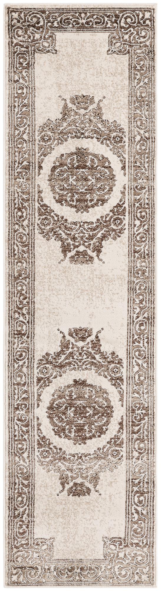 Chocolate Brown 2' x 8' Hermitage Runner Area Rug 55% Polypropylene & 45% Polyester Easy Clean Stain-Resistant Carpet for Living, Office, Dorm Rooms for Sale at Rug Engine