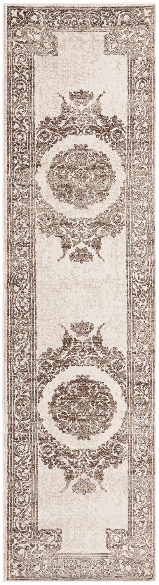 Chocolate Brown 2' 6 x 10' Hermitage Runner Area Rug 55% Polypropylene & 45% Polyester Easy Clean Stain-Resistant Carpet for Living, Office, Dorm Rooms for Sale at Rug Engine