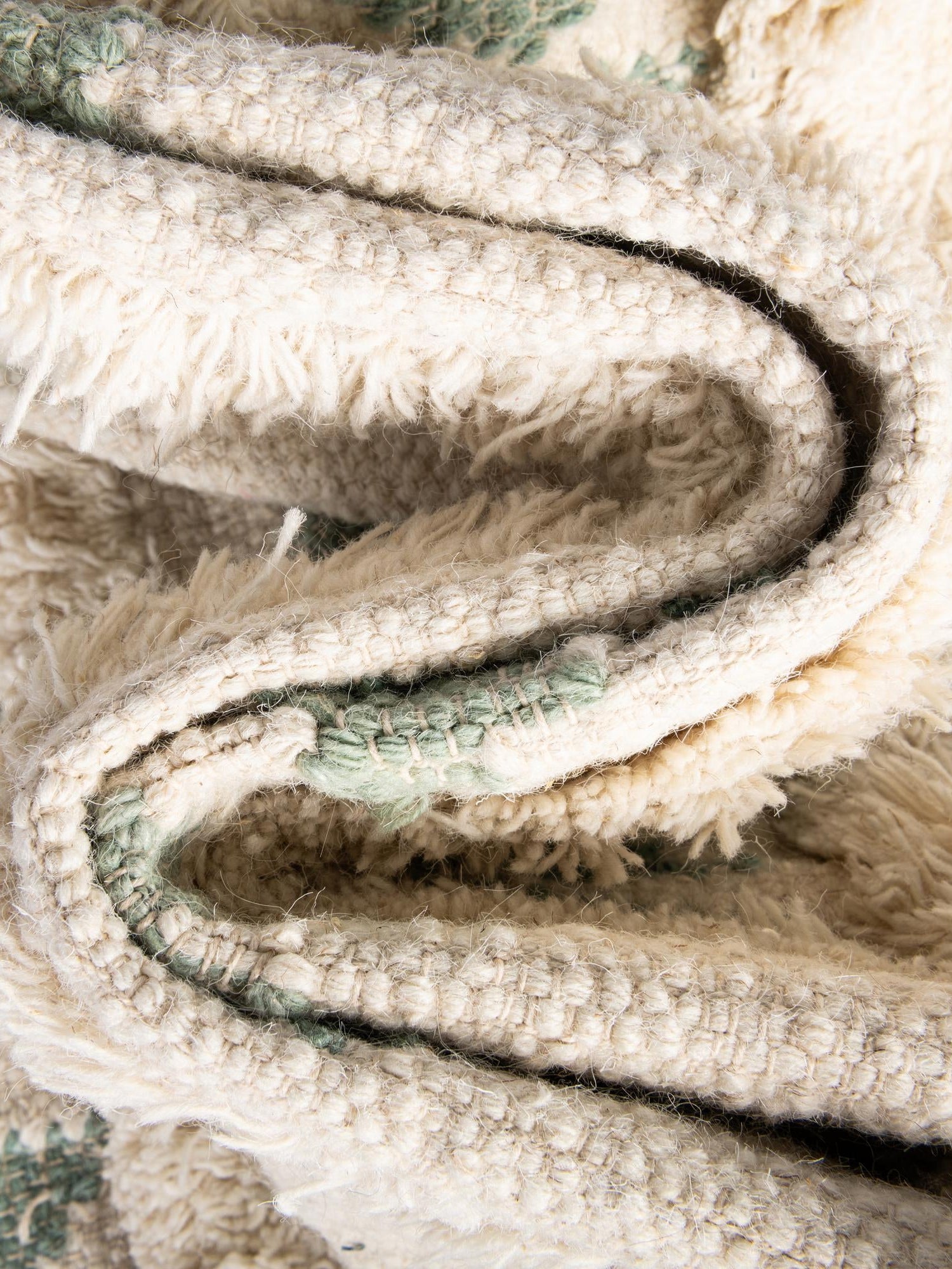 Aquamarine and White 2' 2 x 6' 1 Mesa Runner Area Rug 100% Wool Geometric All Natural Carpet for Living, Dining, Office, Bedrooms, Dorms, Kitchens for Sale at Rug Engine