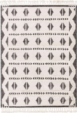 Black and White 10' x 14' 1 Mesa Rectangle Area Rug 100% Wool Geometric All Natural Carpet for Living, Dining, Office, Bedrooms, Dorms, Kitchens for Sale at Rug Engine