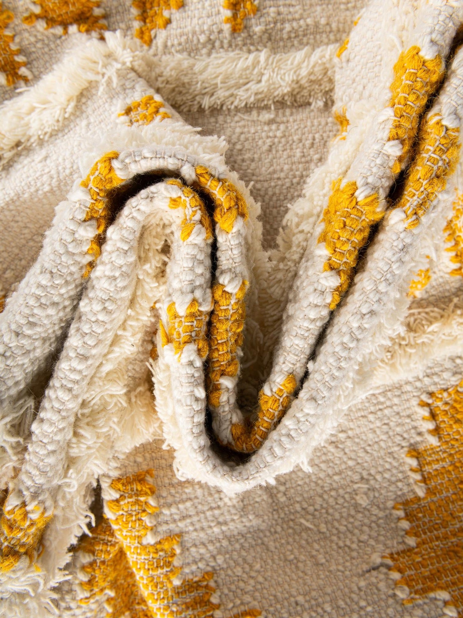 Yellow and White 10' x 10' Mesa Square Area Rug 100% Wool Geometric All Natural Carpet for Living, Dining, Office, Bedrooms, Dorms, Kitchens for Sale at Rug Engine