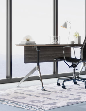 Gray and White 8' x 10' Mesa Rectangle Area Rug 100% Wool Geometric All Natural Carpet for Living, Dining, Office, Bedrooms, Dorms, Kitchens for Sale at Rug Engine
