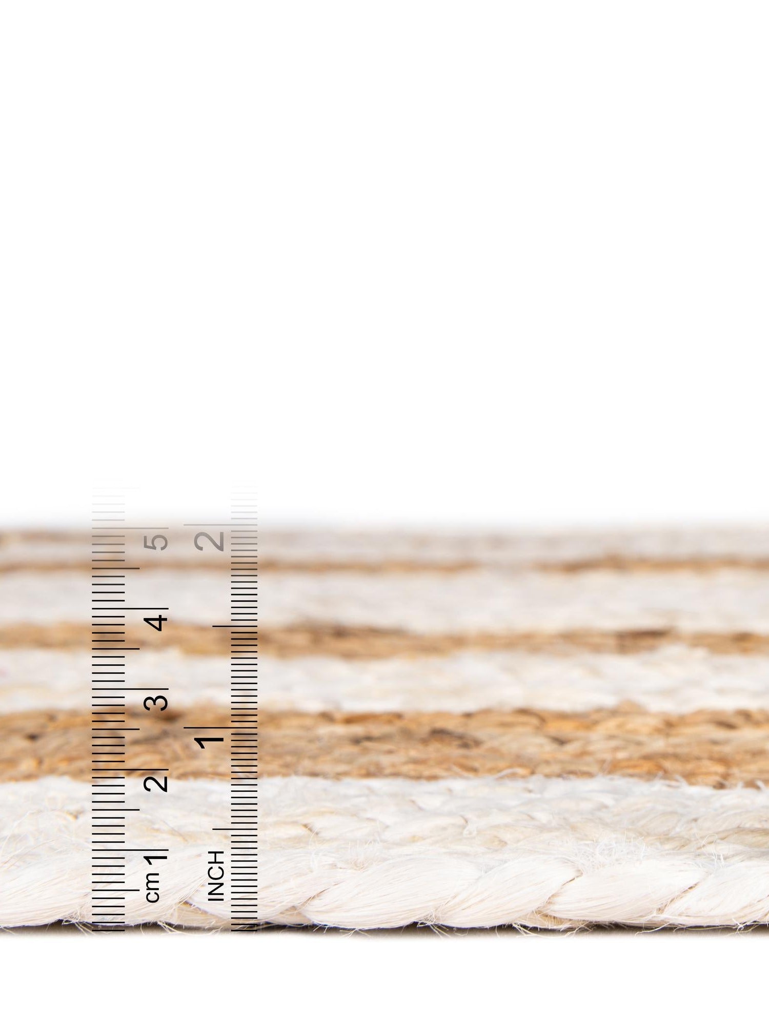 White Natural 4' 1 x 6' 1 Braided Jute Rectangle Area Rug 100% Jute Hand Braided Natural Eco-Friendly Boho Style Carpet for Living Rooms Dining Office Space Dorms for Sale at Rug Engine