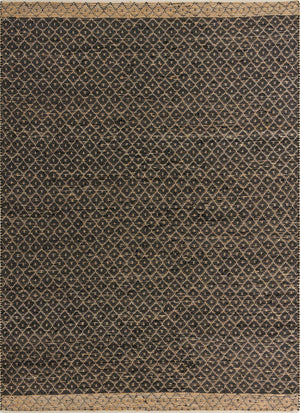 Black 10' x 14' 1 Chindi Trellis Rectangle Area Rug Natural Eco-Friendly Cotton Geometric Pattern Carpet for Living Dining Room Office Bedrooms for Sale at Rug Engine