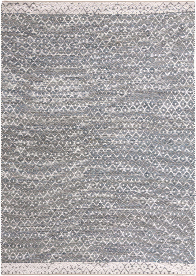 Gray 10' x 14' 1 Chindi Trellis Rectangle Area Rug Natural Eco-Friendly Cotton Geometric Pattern Carpet for Living Dining Room Office Bedrooms for Sale at Rug Engine
