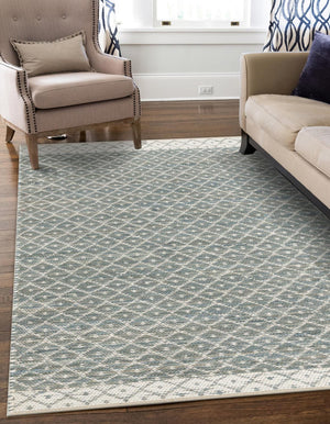 Gray 10' x 14' 1 Chindi Trellis Rectangle Area Rug Natural Eco-Friendly Cotton Geometric Pattern Carpet for Living Dining Room Office Bedrooms for Sale at Rug Engine