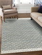 Gray 2' x 3' 1 Chindi Trellis Rectangle Area Rug Natural Eco-Friendly Cotton Geometric Pattern Carpet for Living Dining Room Office Bedrooms for Sale at Rug Engine