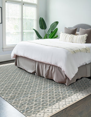 Gray 10' x 14' 1 Chindi Trellis Rectangle Area Rug Natural Eco-Friendly Cotton Geometric Pattern Carpet for Living Dining Room Office Bedrooms for Sale at Rug Engine