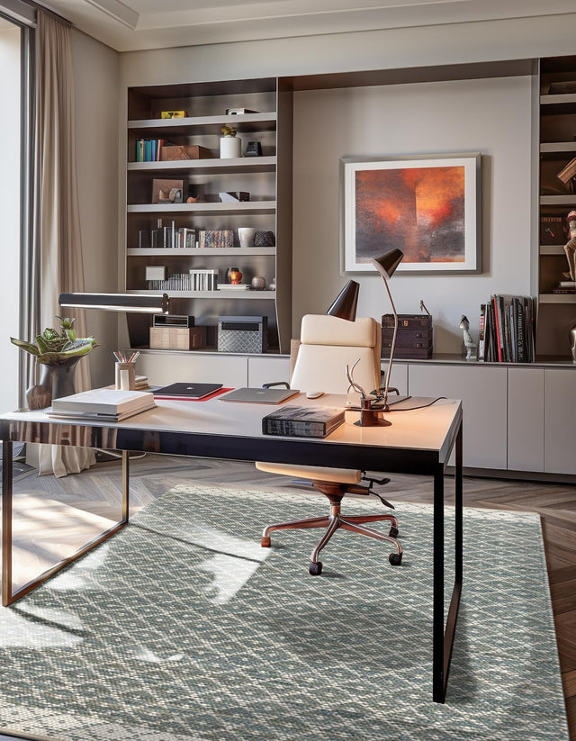 Gray 2' x 3' 1 Chindi Trellis Rectangle Area Rug Natural Eco-Friendly Cotton Geometric Pattern Carpet for Living Dining Room Office Bedrooms for Sale at Rug Engine