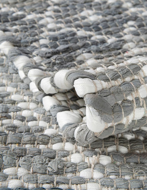 Gray 10' x 10' Chindi Trellis Square Area Rug Natural Eco-Friendly Cotton Geometric Pattern Carpet for Living Dining Room Office Bedrooms for Sale at Rug Engine