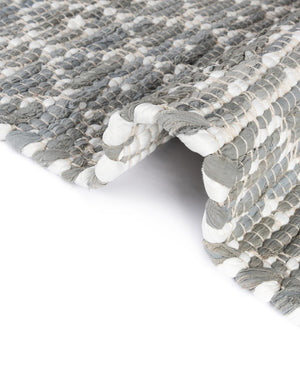 Gray 8' x 8' Chindi Trellis Square Area Rug Natural Eco-Friendly Cotton Geometric Pattern Carpet for Living Dining Room Office Bedrooms for Sale at Rug Engine