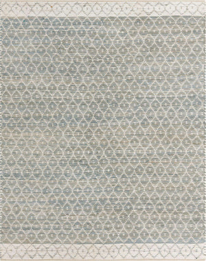 Gray 8' x 10' Chindi Trellis Rectangle Area Rug Natural Eco-Friendly Cotton Geometric Pattern Carpet for Living Dining Room Office Bedrooms for Sale at Rug Engine