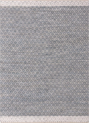 Gray 9' x 12' Chindi Trellis Rectangle Area Rug Natural Eco-Friendly Cotton Geometric Pattern Carpet for Living Dining Room Office Bedrooms for Sale at Rug Engine