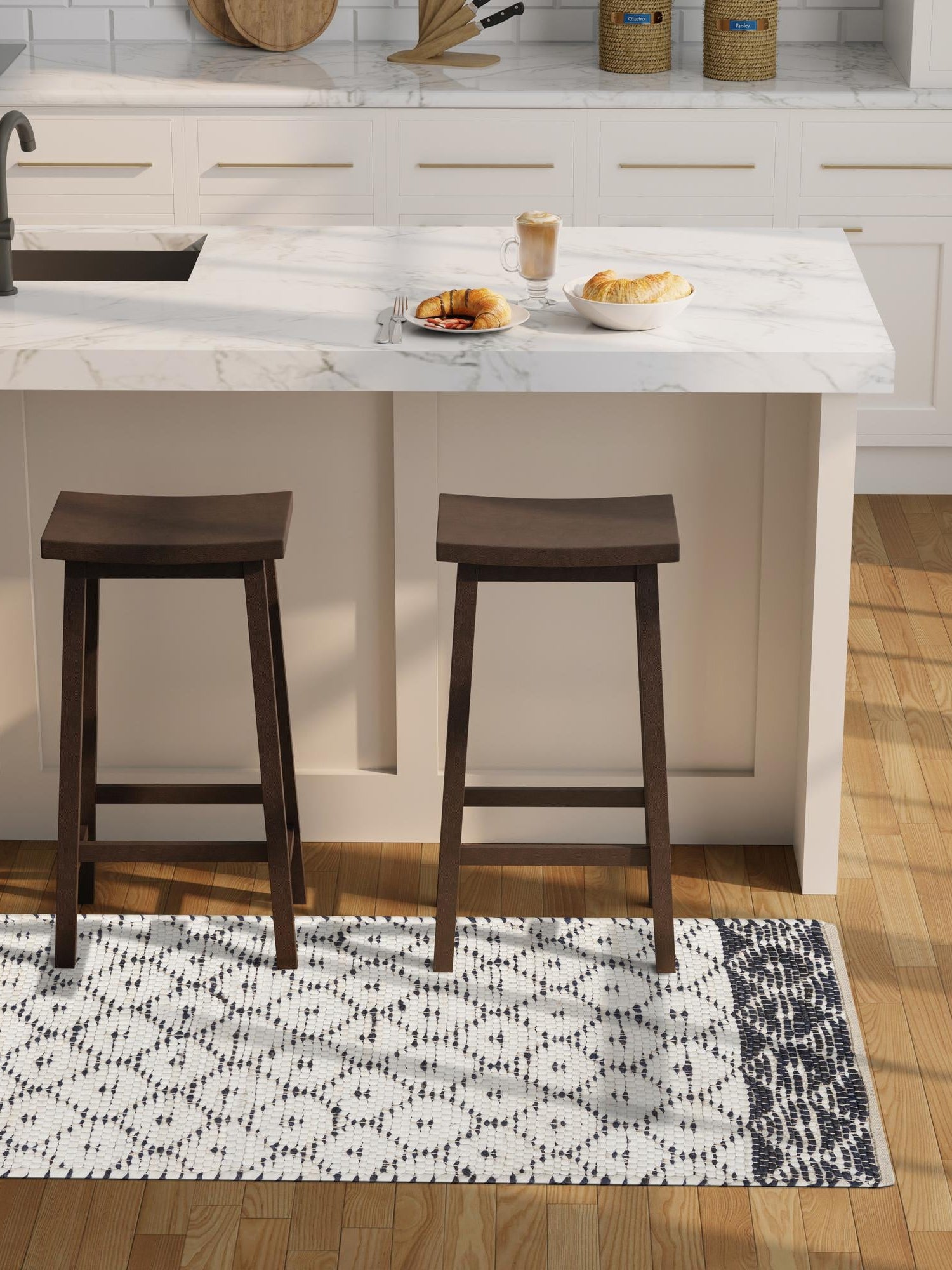 Ivory 2' 7 x 13' 1 Chindi Trellis Runner Area Rug Natural Eco-Friendly Cotton Geometric Pattern Carpet for Living Dining Room Office Bedrooms for Sale at Rug Engine