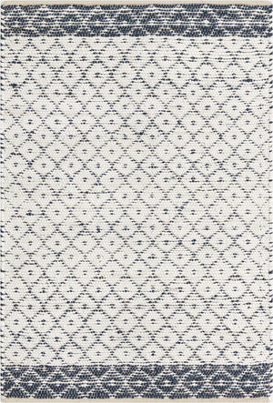 Ivory 4' 1 x 6' 1 Chindi Trellis Rectangle Area Rug Natural Eco-Friendly Cotton Geometric Pattern Carpet for Living Dining Room Office Bedrooms for Sale at Rug Engine