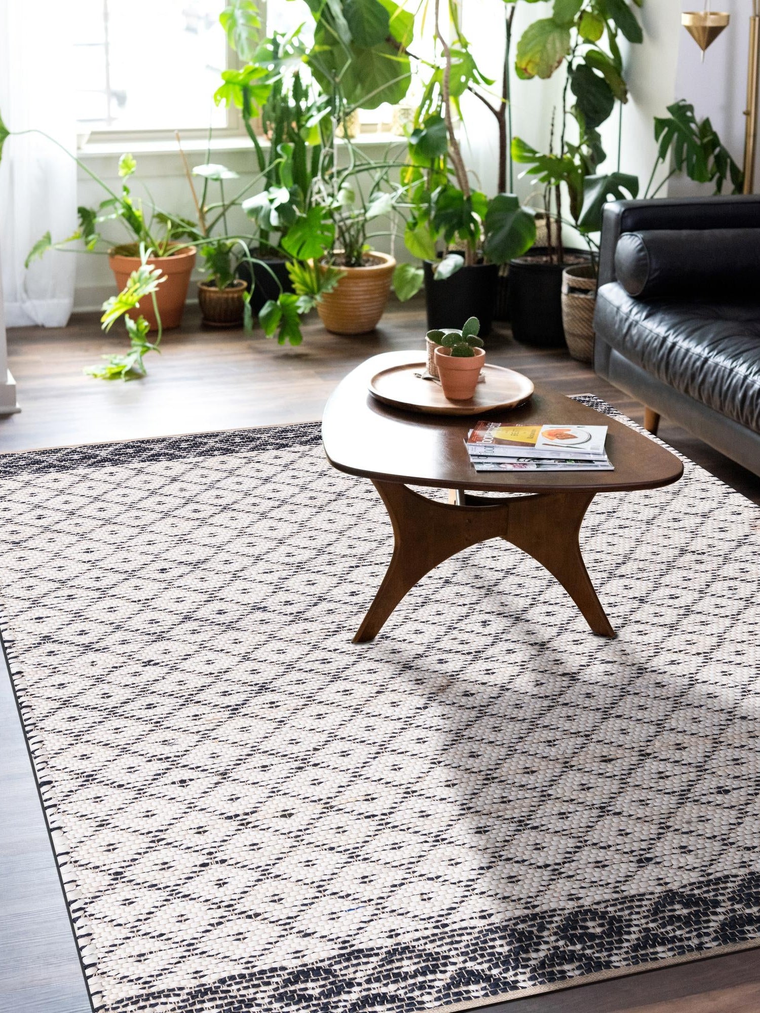 Ivory 10' x 14' 1 Chindi Trellis Rectangle Area Rug Natural Eco-Friendly Cotton Geometric Pattern Carpet for Living Dining Room Office Bedrooms for Sale at Rug Engine
