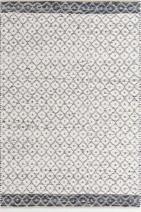 Ivory 6' 1 x 9' Chindi Trellis Rectangle Area Rug Natural Eco-Friendly Cotton Geometric Pattern Carpet for Living Dining Room Office Bedrooms for Sale at Rug Engine
