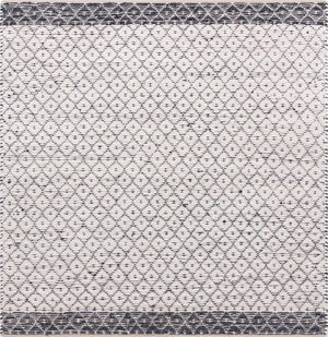 Ivory 8' x 8' Chindi Trellis Square Area Rug Natural Eco-Friendly Cotton Geometric Pattern Carpet for Living Dining Room Office Bedrooms for Sale at Rug Engine