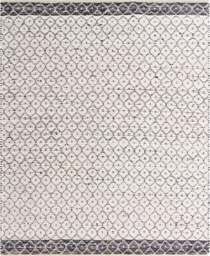 Ivory 8' x 10' Chindi Trellis Rectangle Area Rug Natural Eco-Friendly Cotton Geometric Pattern Carpet for Living Dining Room Office Bedrooms for Sale at Rug Engine